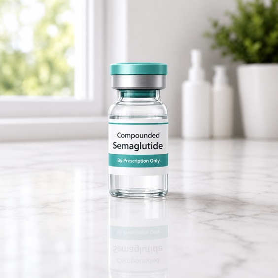 Compounded semaglutide vial